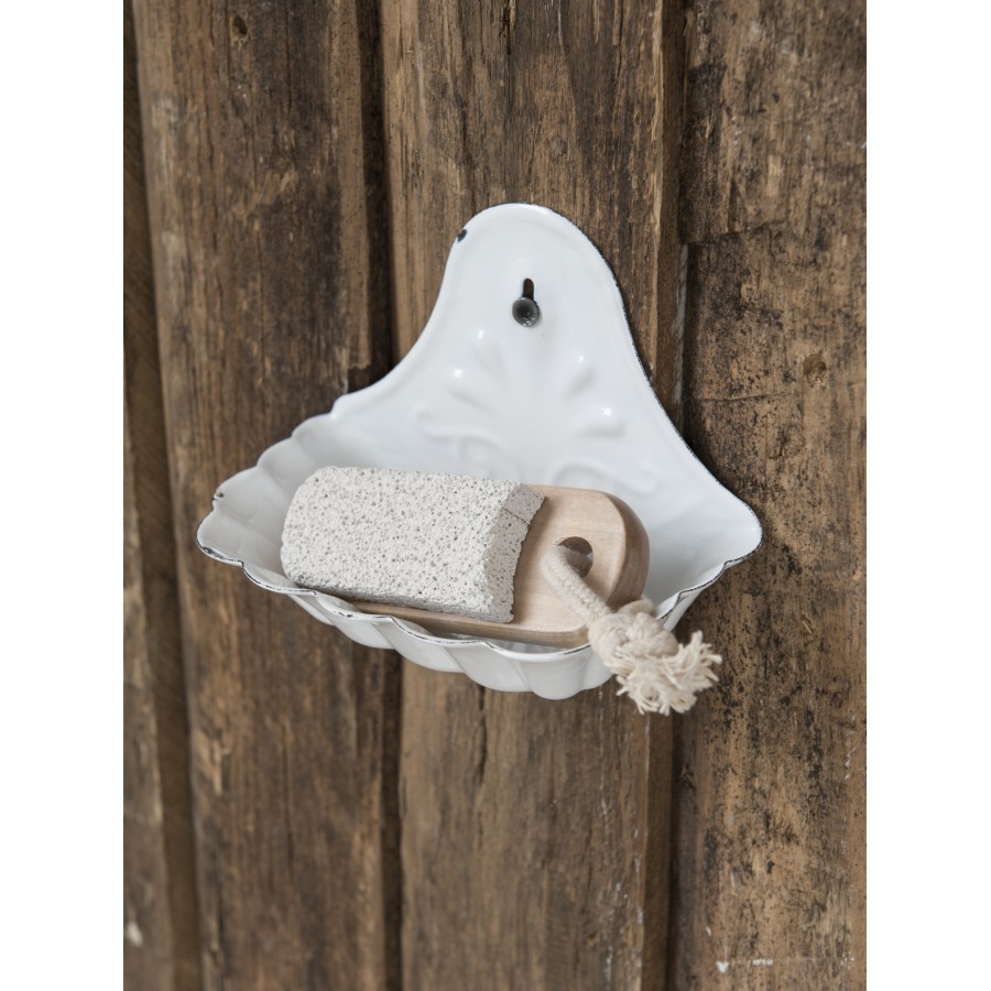 Мыльница enamel white